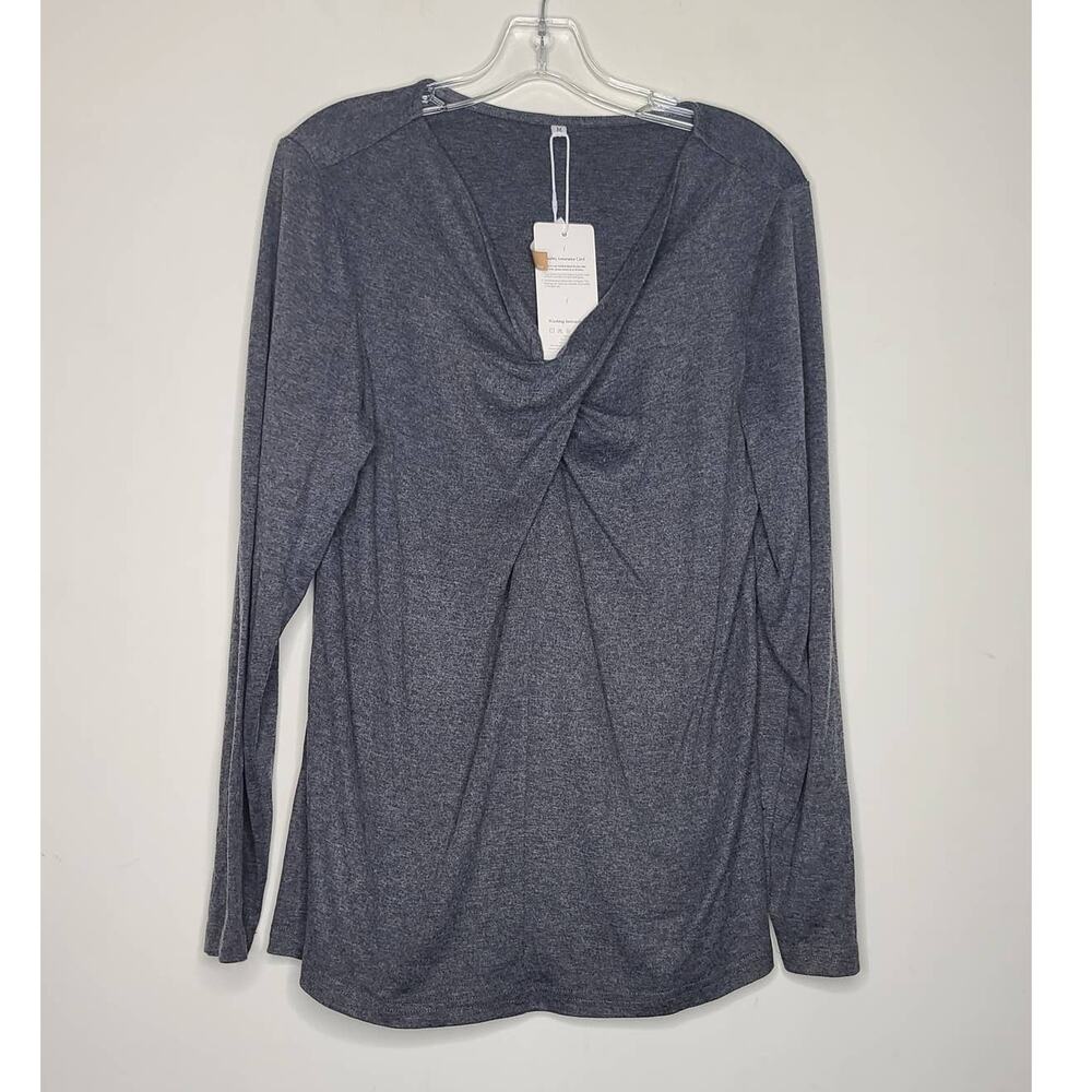 NWT Enthoset womens gray long sleeve shirt - medium